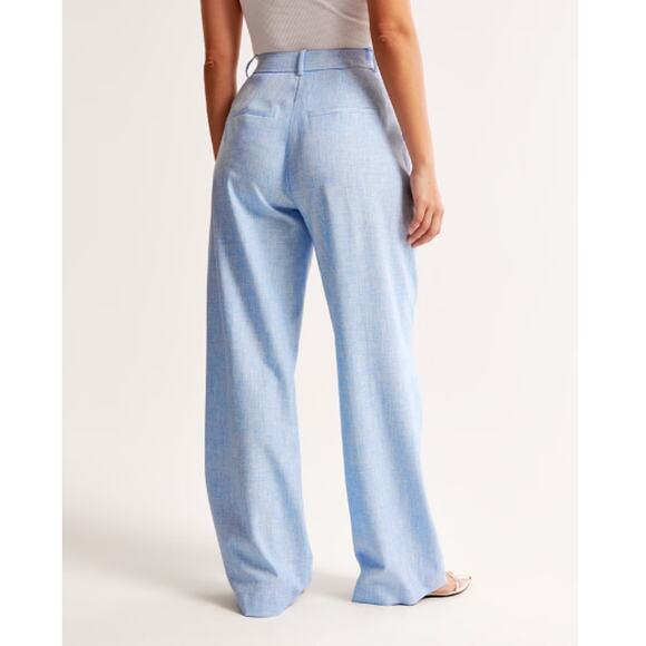Abercrombie & Fitch SZ 32/14 Curve Love Sloane Tailored Pant Blue NWOT - Picture 2 of 10